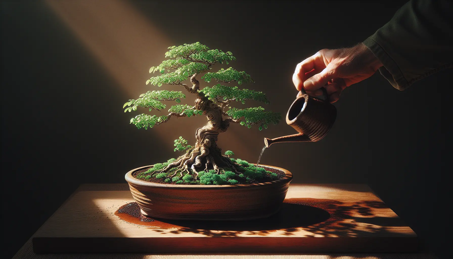 Watering Bonsai